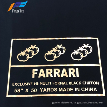 100% полиэстер Abaya Formal Black Hi-multi Chiffon Fabric